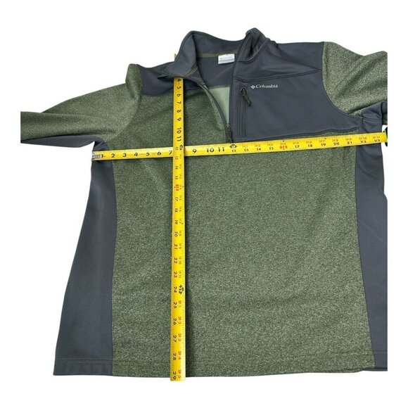 Men’s Columbia Heather Green & Gray 1/4 Zip Pullover | Size L - Picture 7 of 7